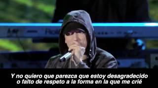 Eminem FtSia  Guts Over Fear Live HD Subtitulado Español [upl. by Ahsirtal]