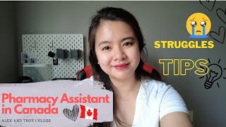 Pharmacy Assistant in Canada  Struggles and tips  alexandtroyvlogs [upl. by Nirret62]