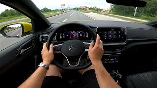 2024 Volkswagen TCross Rline 150 HP 7speed DSG POV Test drive CARiNIK Personal experience [upl. by Kciv]