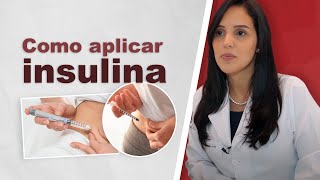 Como aplicar insulina Autoaplicação da insulina [upl. by Sioux]