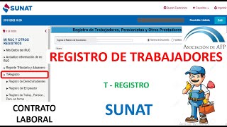 INSCRIPCIÓN REGISTRO E INGRESO DE UN NUEVO TRABAJADOR A PLANILLA [upl. by Colt]