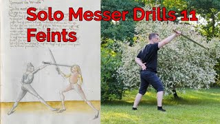 Solo Messer Drills 11  Feints Fehler Wincker Ablauffen Zucken [upl. by Atinus270]