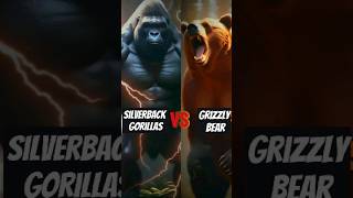 grizzly bear VS Silverback gorillas who wins the battle gorillatag bear animalbattles [upl. by Ardle]