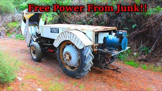 How I Modified a Tractor to Power My Home and Workshop Fueled by Free waste cooking oil [upl. by Niwroc]