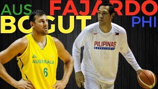 Junemar Fajardo VS Andrew Bogut  Philippines VS Australia FIBA Asia Qualifiers [upl. by Narual]