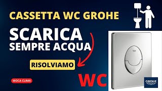 Scarico a cassetta wc Grohe perde acqua come risolvere e come funziona il galleggiante e la valvola [upl. by Fagaly]