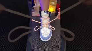 How did you lace jordan 1 university blue sneakers jordan1 hypebeast drip jordan1offwhite [upl. by Attenyt417]