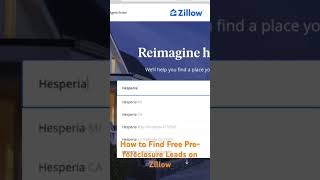 How to Find Free Preforeclosure leads on Zillow subjectto subjecttofinance foreclosures [upl. by Boycie]