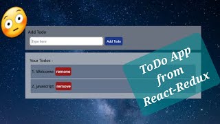 react redux todo app  todo project for frontend developer react  redux [upl. by Haimarej]