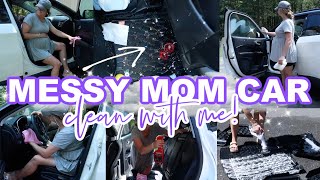 2024 MESSY MOM CAR CLEAN WITH ME  DISASTER CLEAN  EXTREME CLEANING MOTIVATION  Lauren Yarbrough [upl. by Clapp605]