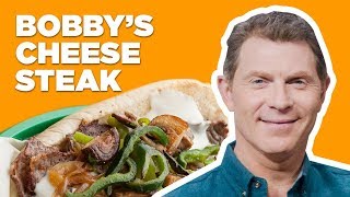 Bobby Flay Makes a Philly Cheesesteak  Throwdown With Bobby Flay  Food Network [upl. by Annavoeg]