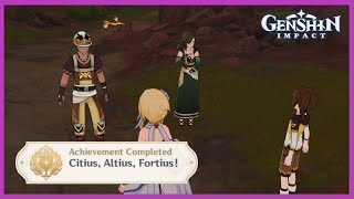 Citius Altius Fortius  Hidden Achievement  v50 Guide  Genshin Impact [upl. by Eurydice]