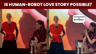 Teri Baaton Mein Aisa Uljha Jiya Kriti Sanon promotes the film with robot Sophia [upl. by Rame]