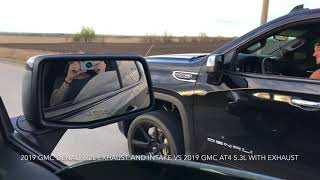 2019 GMC Denali 62L vs 2019 GMC AT4 53L [upl. by Shugart]