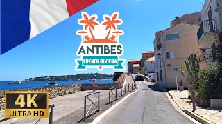 DRIVING IN ANTIBES ProvenceAlpesCôte dAzur French Riviera FRANCE I 4K 60fps [upl. by Eimmak598]