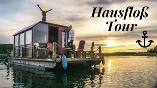 Hausboot fahren auf der Havel  3 Tage Hausfloß Tour in Mecklenburg Vorpommern [upl. by Yticilef]