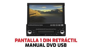 Pantalla 1 Din Retráctil Manual Dvd Usb  GADGETSTYLE [upl. by Rhtaeh]