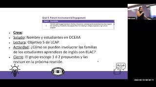 ELAC Meeting  September 10 2024  OCEAA TK8th public charter school [upl. by Emyaj]