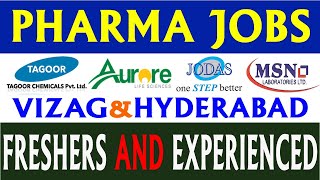 Pharma Jobs in Telugu 2023  Latest Pharma Jobs in Vizag amp Hyderabad [upl. by Mack]