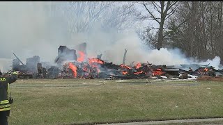 Prominent historical house in Niles burns to the ground [upl. by Ailhad594]