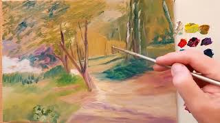 Impressionist Trees  Timelapse Oil Painting [upl. by Ameehsat56]