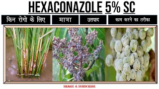 HEXACONAZOLE 5 SC  प्रयोग  मात्रा  किन रोगों के लिए  कार्य करने का तरीका।Trigger Pro Contaf Plus [upl. by Anneyehc825]