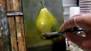 Grisaille painting tutorial Part II  Pear Still Life Demo oil painting [upl. by Panther287]