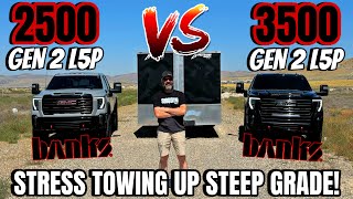 2024 GMC Sierra 2500 VS 3500 Towing Up 6 Grade Will The Banks InletBoost Tubes Make A Difference [upl. by Kurland]