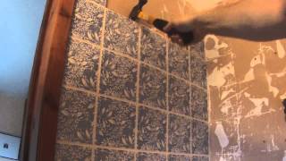 Tiling on a painted wall fail [upl. by Acemaj]