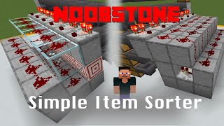 Simple Item Sorters  NoobStone  Minecraft Bedrock Edition 118 Redstone Tutorial [upl. by Nojid]