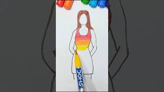 Satisfying art girldrawing art shortsviralsuhemaart [upl. by Lacee711]