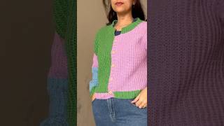 Wearing my knitwear  Easy knitting for beginners knittngpattern knittingcardigan ytshorts [upl. by Wolram132]