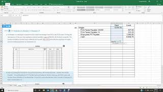 ACNT 1329 V01 Payroll Accounting  Chapter 6 PR63A [upl. by Arodnahs942]