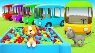 Car cartoons for kids amp Helper cars for kids Cartoon full episodes  Learn colors amp buses for kids [upl. by Etennaej]