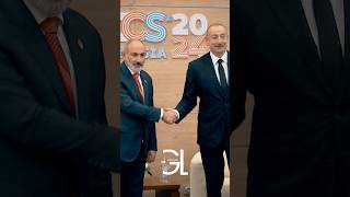 Prezident İlham Əliyevin Ermənistanın Baş naziri ilə görüşü olub ilhamaliyev azerbaijan [upl. by Ajar]