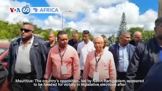 VOA 60 Mauritius PM Jugnauth concedes defeat after legislative elections and more [upl. by Skrap]