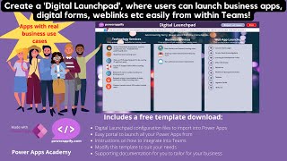 Power Apps Digital Launchpad Canvas App With Free Template Download [upl. by Gardol]