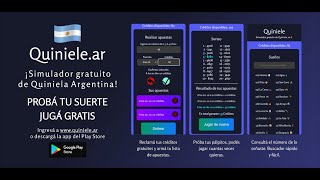 Tutorial Quinielear  Simulador de Quiniela Argentina Gratuito  ¿Cómo jugar a la quiniela gratis [upl. by Anire]