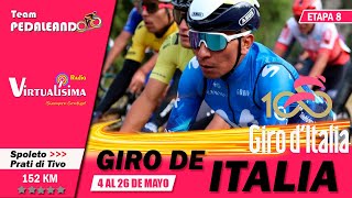 EN VIVO Etapa 8 Giro de Italia 2024  POGACAR  NAIRO  RUBIO  MOLANO  ALAPHILIPPE girodeitalia [upl. by Atinid845]