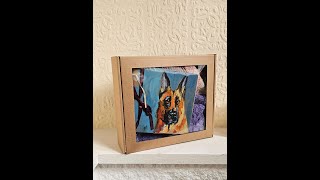 Alsatianstation Gift Hamper warm socks gloves and German shepherd greeting card cristmas gift [upl. by Ahsilad366]