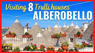 ALBEROBELLO Puglia Italy walking tour in 4k Inside Trulli houses [upl. by Patten69]