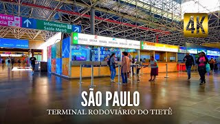 Terminal Rodoviário do Tietê em São Paulo 4K [upl. by Melita]