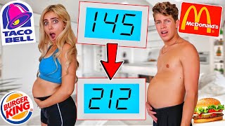 WHO CAN GAIN THE MOST WEIGHT IN 24 HOURS CRAZY CHALLENGE [upl. by Eimaj]