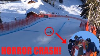 HORROR STURZCRASH Wengen Abfahrt 2024 Marco Kohler [upl. by Adnuhser877]