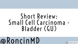 Short Review Small Cell Carcinoma Involving Bladder GU [upl. by Niamart]