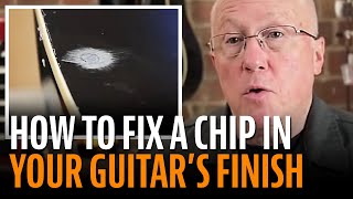 Fixing a small chip in a guitar finish [upl. by Hussar308]