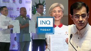 ‘Bato Dela Rosa Bong Go Phillip Salvador’ More politicians file COCs for senator  INQToday [upl. by Torin223]