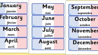 Learn Months of the year in french language French for beginners [upl. by Eillime]