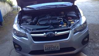 Changing Engine Oil and Oil Filter on 2014 Subaru Impreza [upl. by Walcoff]