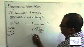 SimpleAlgebra1  Interpolar medios geométricos [upl. by Esertal]